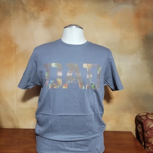 Gray Bling Spangle Dad T-Shirt