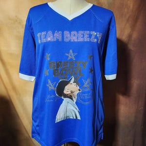 Breezy Bowl XX &quot;Team Breezy&quot; Chris Brown Inspired  Blue Jersey – Limited Edition