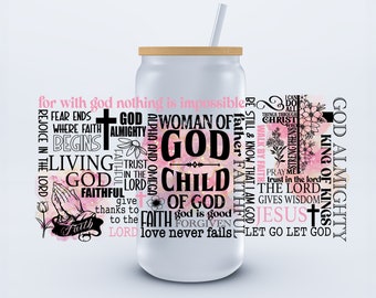 UVDTF Child Of God 16oz Libbey Cup Wrap