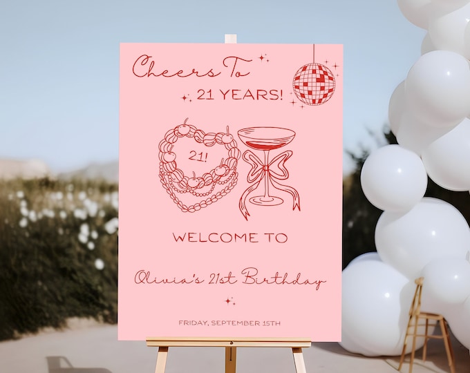 Personalised 21st Birthday Party Sign Green and Gold Custom Name 21st ...