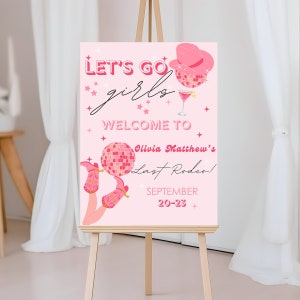 Cowgirl Bachelorette | Last Rodeo Bachelorette | Nashville Bachelorette | Bachelorette Sign | Welcome Sign | Bachelorette Weekend | Editable