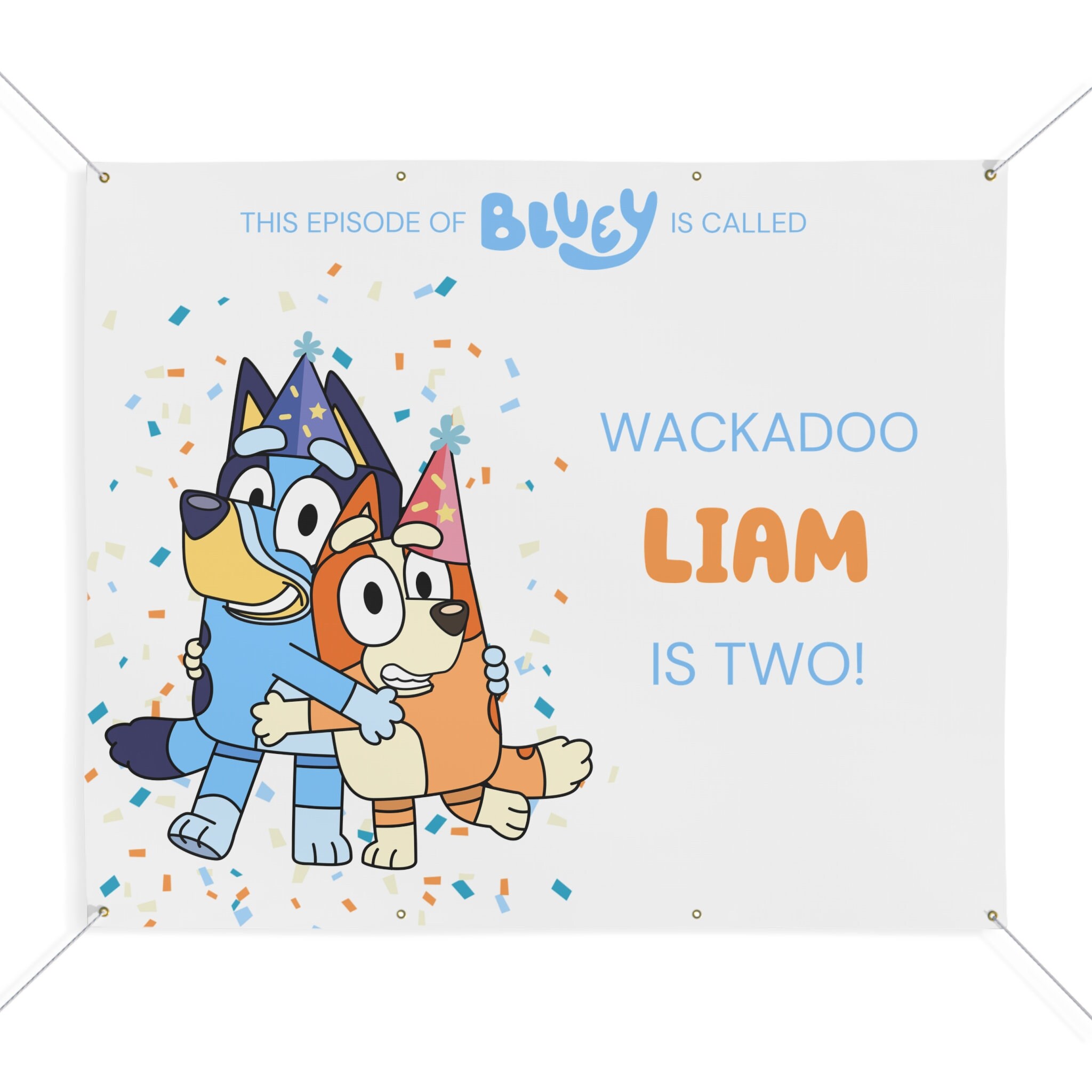 Blue Dog Birthday Banner – Custom vinyl birthday banner for Blue Dog party.