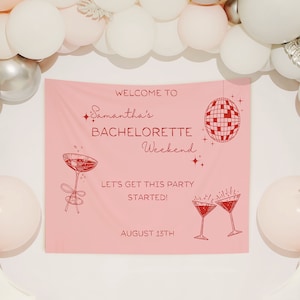 Bachelorette Banner|  Bachelorette Party Welcome Sign | Bachelorette Welcome Sign | Party Banner | Bachelorette Backdrop | Custom Backdrop
