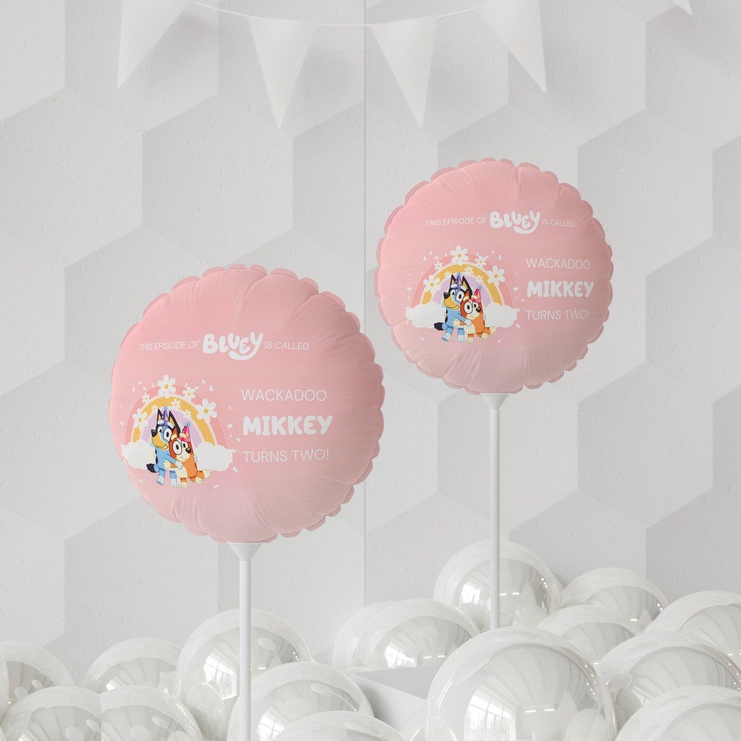 Pink Bluey Bluey Balloons Bluey Party Decor Bluey Rainbow Party Decor ...
