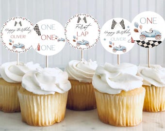 One Happy Boy-cupcaketoppers | Eerste reis rond de zon | Boho-thema | Neutrale kleuren | Afdrukbaar | Feestdecoratie 1e verjaardag | Bewerkbaar