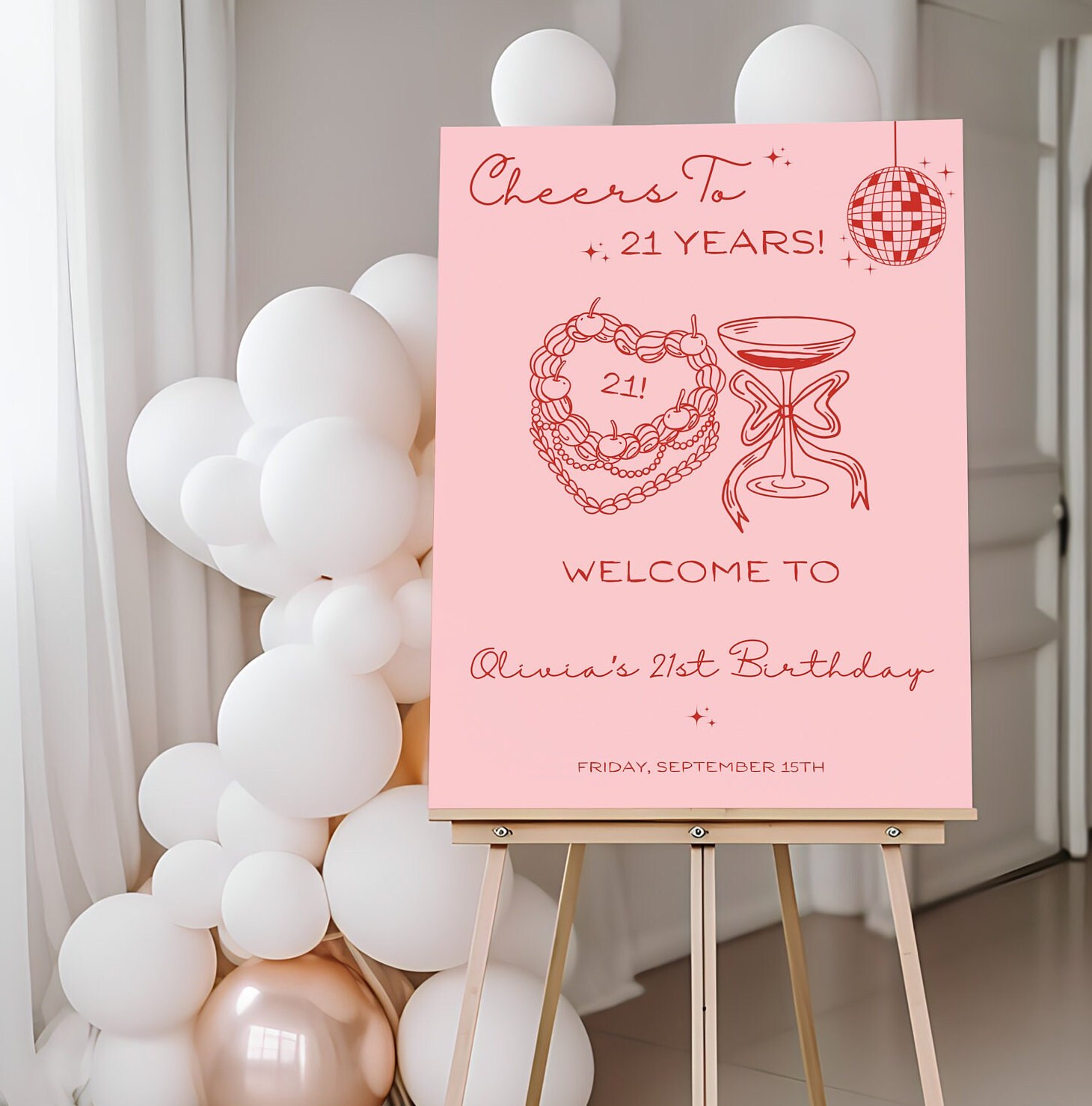 21st Birthday Welcome Sign 21 Birthday Birthday Welcome Sign Happy 21st ...
