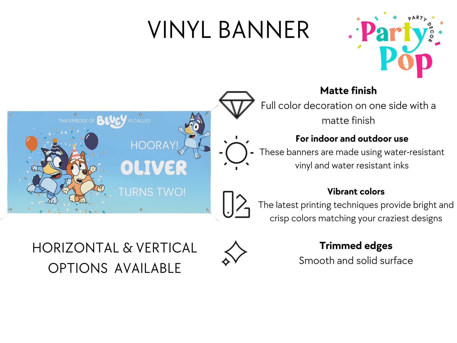 Blue Dog Birthday Banner