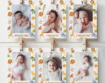 Wild One verjaardagsbanner, Wild One fotobanner, banner fotomijlpaal, 1e verjaardag, verjaardagsbanner, direct downloaden, bewerkbaar