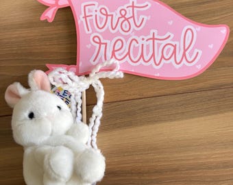 First Dance Recital Pennant, First Recital Sign, Dance Photo Prop, Dance Recital Gift, First Recital Present, Dance Recital Card