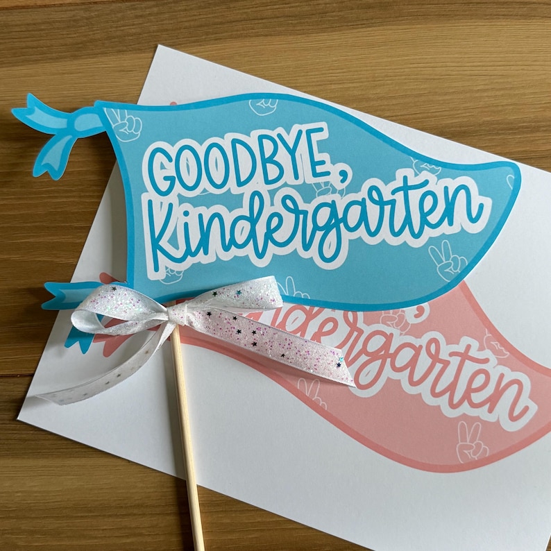 Goodbye Kindergarten Pennant, Last Day of Kindergarten School Printable ...