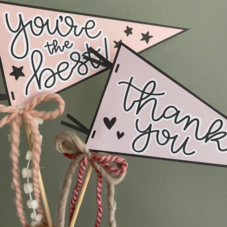 Thank You Flag, You're the Best Sign, Thank You Pennant, Fun Thank You ...