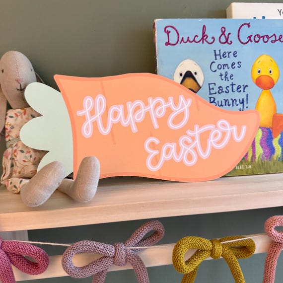 Bandierine Pasquali 3 Striscioni Decorativi Carta - Happy Easter E Carote Con Coniglietti Per Decorazioni Feste