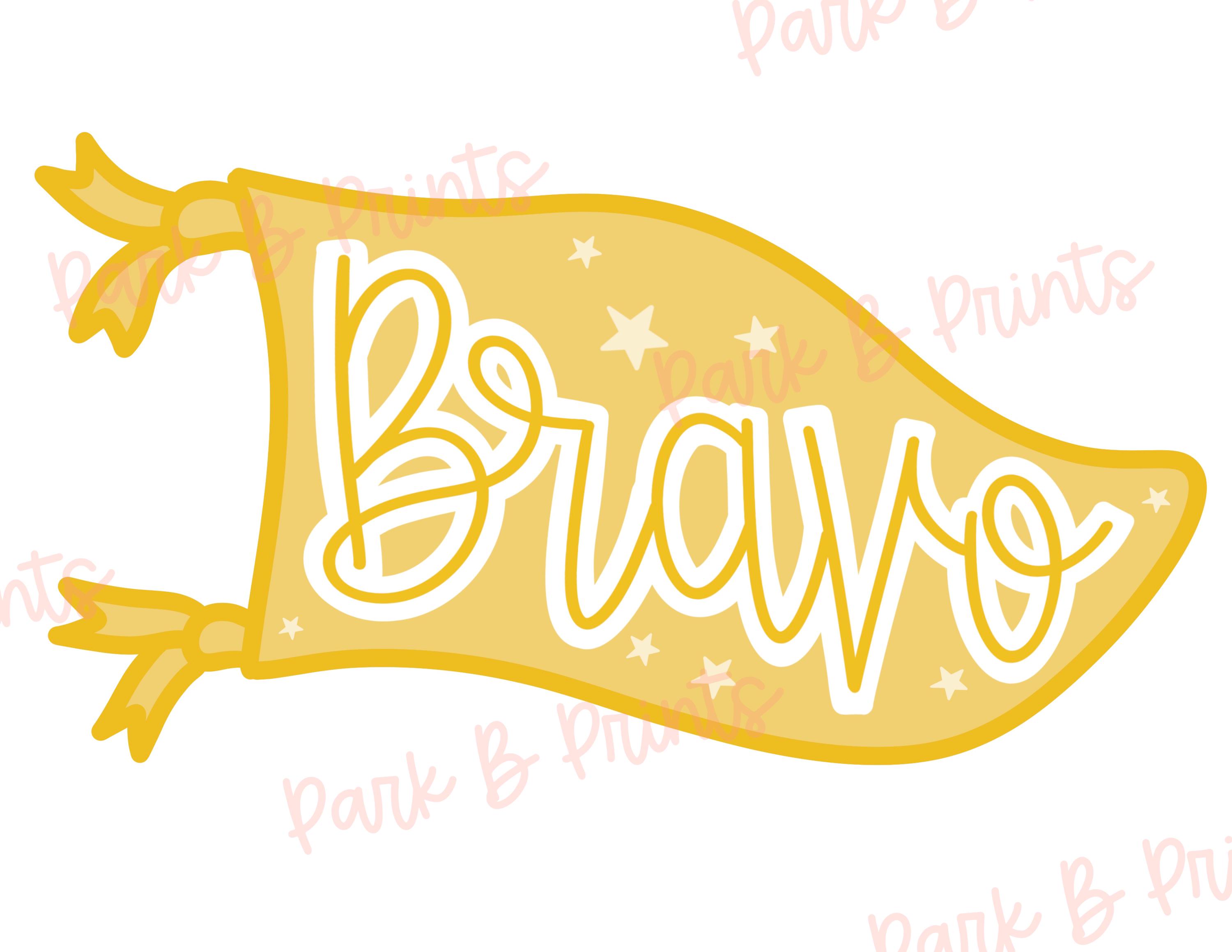 Bravo Printable Pennant, Dance Recital Gift, Hand Drawn Flag ...