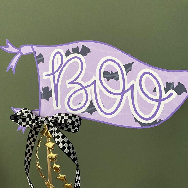 Boo Halloween Pennant, Halloween Flag, Hand Drawn Halloween Photo Prop ...
