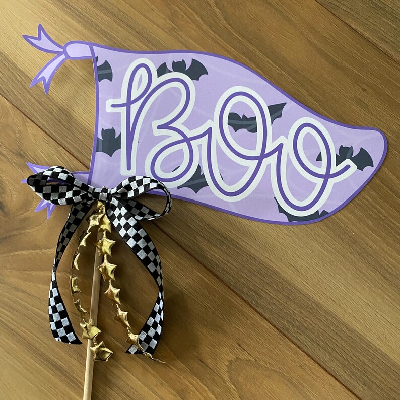 Boo Halloween Pennant, Halloween Flag, Hand Drawn Halloween Photo Prop ...