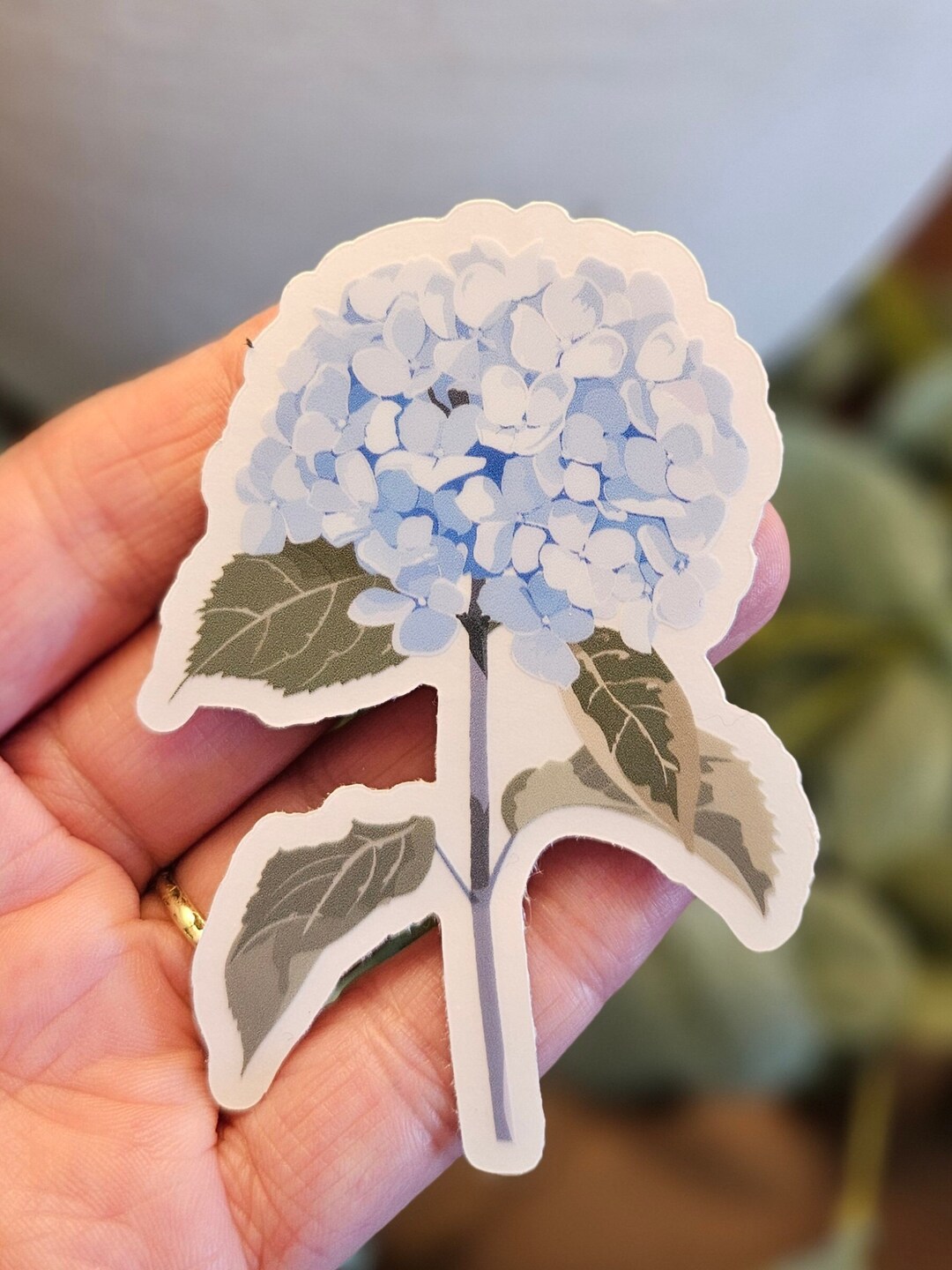 Hydrangea Sticker Blue Hydrangea Clear Sticker 2.2 X 3-inch - Etsy
