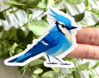 Bluejay Clear Transparent Waterproof Vinyl Sticker 3 x 2.6 in