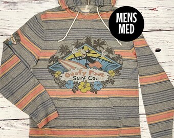 Upcycled Hoodie with a Disney Crazy Shirt T-shirt Applique (Mens Medium/Designed to be Unisex)