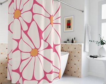 Rideau de douche, décoration de bain d'été, rideau de douche floral