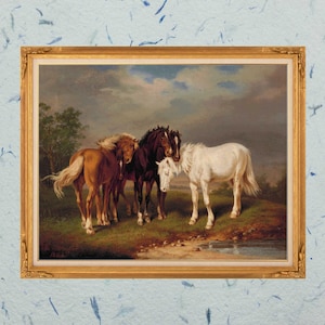Horses, this is a full coverage cross stitch chart that is compatible with Pattern Keeper.