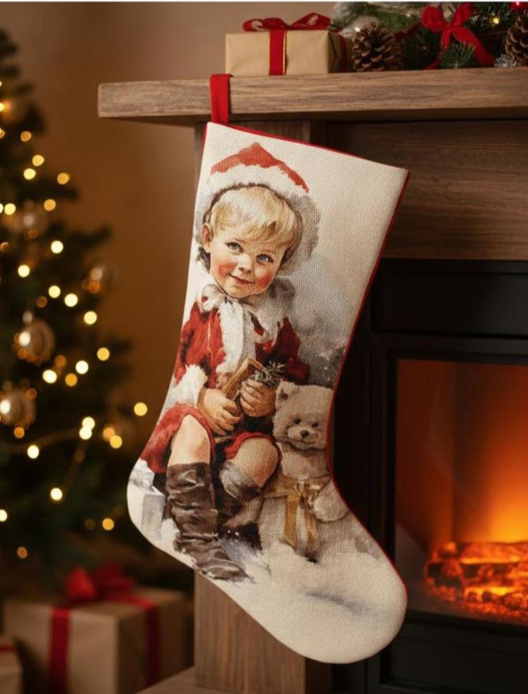 Teddy Bear Christmas Stocking Cross Stitch Chart: Both Sides (PDF ...
