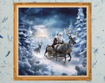 Santa's Journey Cross Stitch Chart: Full Coverage, Pattern Keeper (Digital Download)