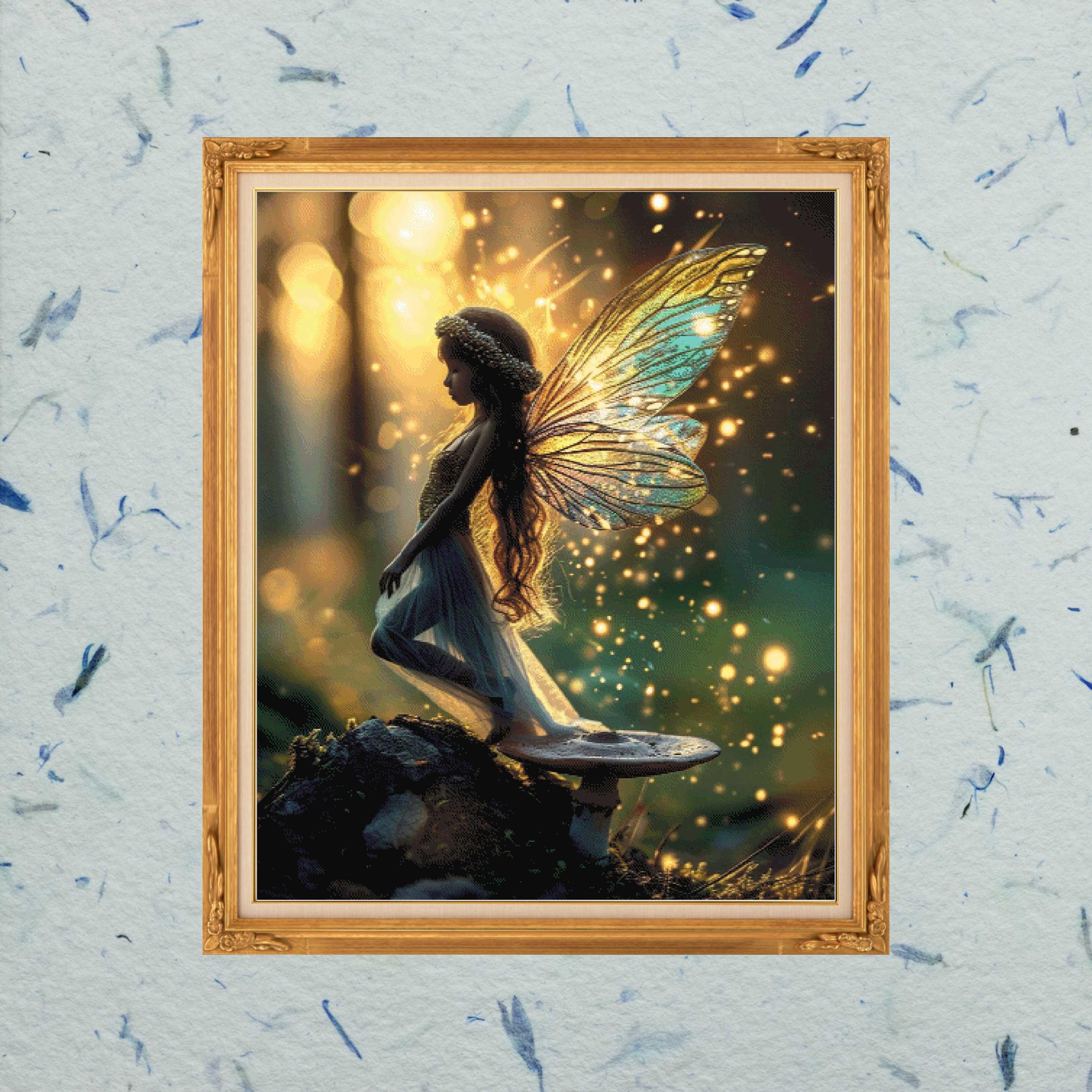 Magic Forest Fairy Cross Stitch Chart: Full Coverage (Digital Download)