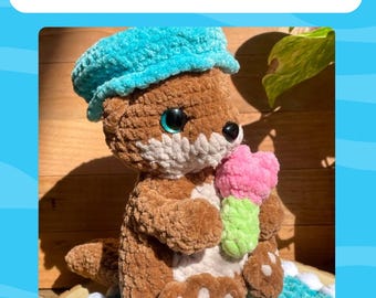 Patrón de crochet para la nutria Otis para la hora del baño en formato PDF