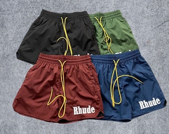 Rhude Shorts, Oversize Rhude Shorts, Casual Rhude Sports Shorts, Loose Large Size Five-point Basketball Pants Rhude Beach Shorts