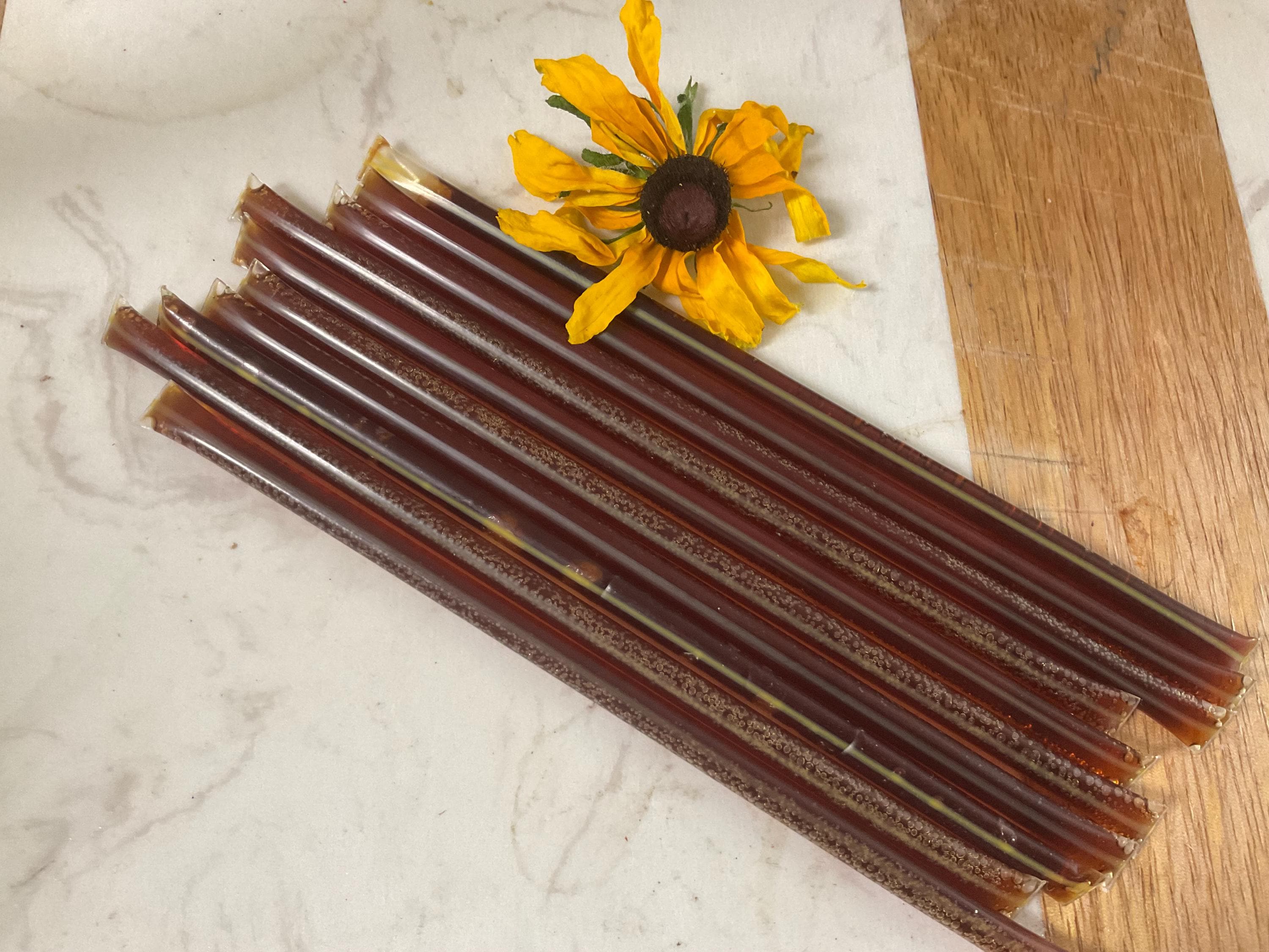 Flavored Honey Sticks, Honey Snacks (10 per order)