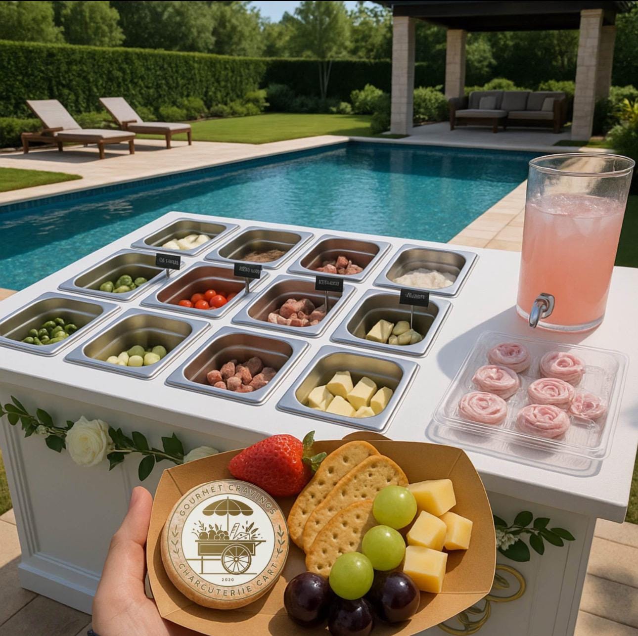 Custom Foldable Mobile Food Cart - Bar | Waffle Station | Pancakes, Dessert, Charcuterie & More