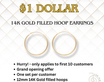 14K gold filled hoop earrings cartilage huggies tube hoop endless earring gift for best friend gift for mothers day jewelry for summer hoops