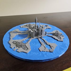 9&quot; diameter stargate atlantis model - atlantis in water - city of the ancients - stargate sg-1