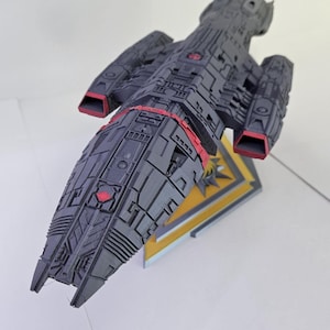 Battlestar valkyrie display model –21" custom sci-fi piece with stand - battlestar galactica replica