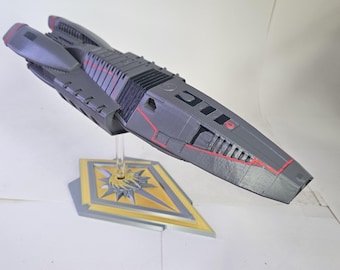 14 inch battlestar galactica adamant frigate 3d printed model | display piece