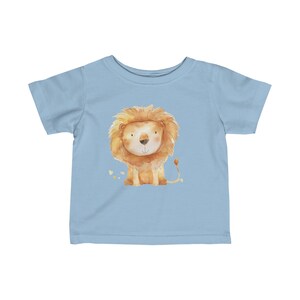 Cute Lion Cartoon T-Shirt for Kids - Fun Animal Graphic Tee - Short Sleeve Casual Lion Shirt - Unisex Summer Apparel