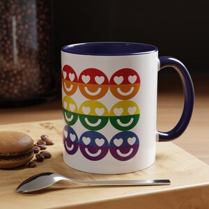 Mother&#39;s Day Gift, Smiley Face Mug with Heart Eyes | Cute Happy Face Coffee Cup | Fun and Unique Gift | Emoji Mug for Coffee Lovers