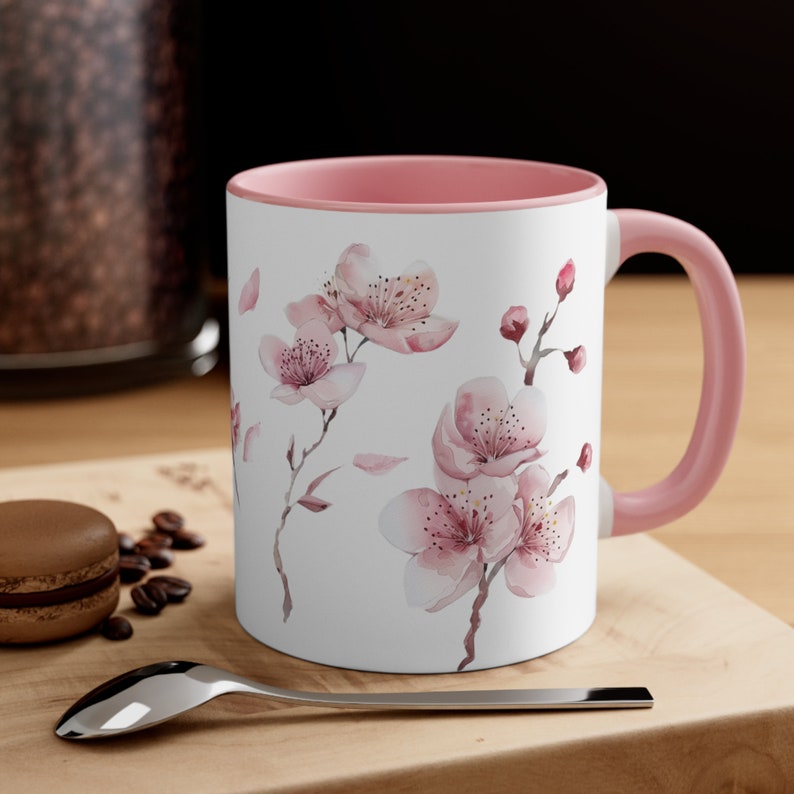 Floral Ceramic Coffee Mug – Handcrafted Blossom Design, Nature Lover ...