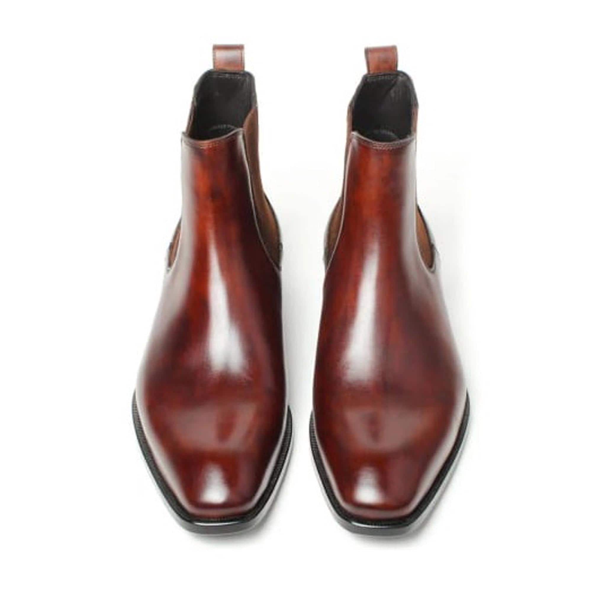 Rustic Boots Handmade Brown Color Genuine Leather High Ankle Stylish Chelsea Boots ...