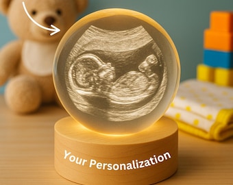 Benutzerdefinierte Kristall-Ultraschalllampe: 3D-Baby-Sonogramm-Nachtlicht
