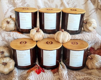 Fall Soy Candles - Choose from 7 warm & cozy seasonal scents | Handmade in small batches | Perfect for gifting | Long burn times