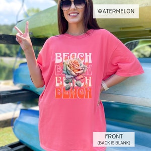 Oversized Loose Fitting Beach Aesthetic Coverup with Vibrant Floral Aesthetic Beachwear for Vacation Swimsuit Coverup for Casual Resort Wear