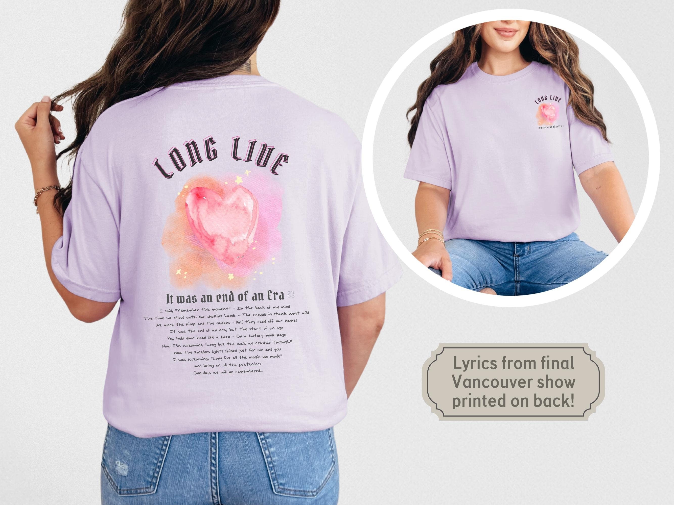 Long Live Eras Concert Tour Lyrics Shirt T Swift Merch Gift for Swift Fan Memorabilia End of an Era Lyrics Shirt Holiday Gifte Idea for Her