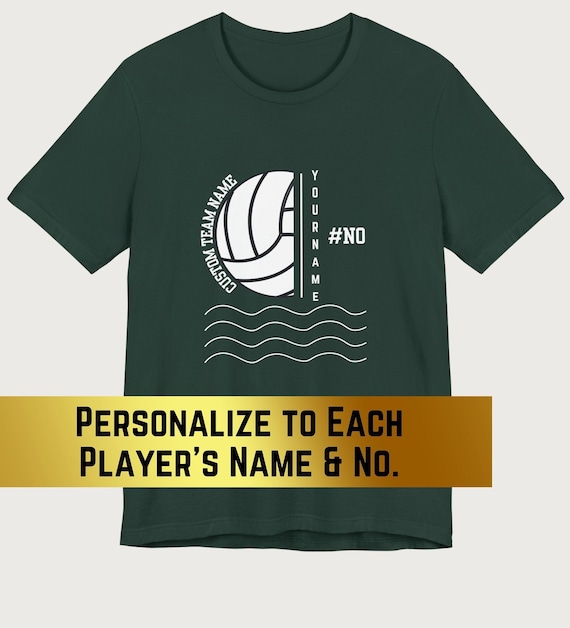 Custom Water Polo Shirt with Player Name Number Team Spirit Shirt for Water Polo Game Gift Ideas for Waterpolo Team Merch Personalized