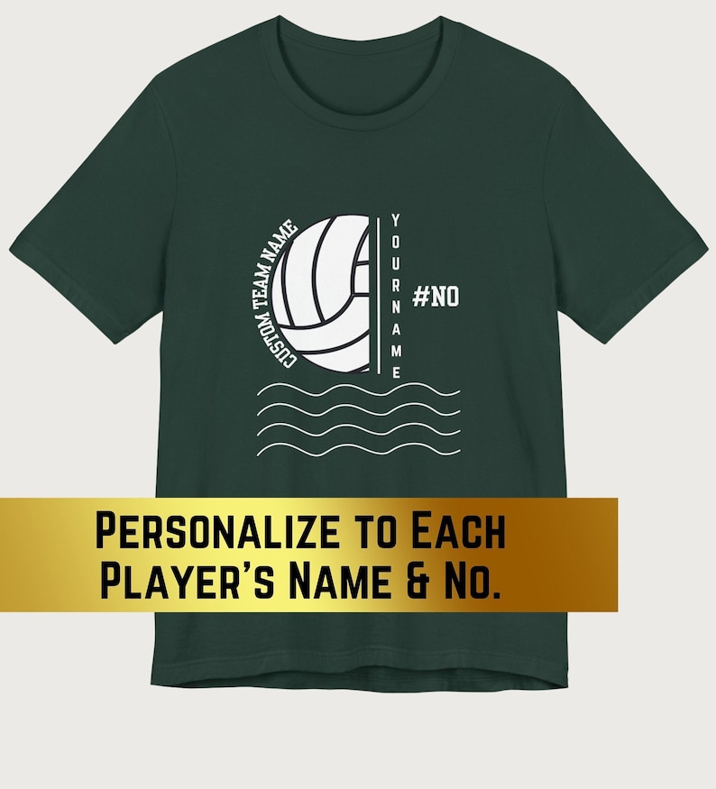 Custom Player Name and Number Water Polo Team Spirit Shirt for Swim Meet Gift Ideas for Waterpolo Team Merch Personalized