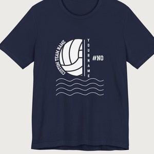 Custom Player Name and Number Water Polo Team Spirit Shirt for Swim Meet Gift Ideas for Waterpolo Team Merch Personalized