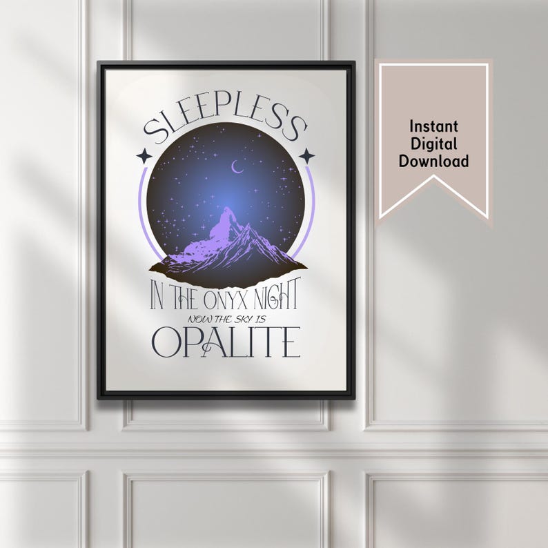 Swift Taylor Opalite Onyx Night Celestial Poster Decor | Instant Digital Download File | Swift Gift Taylor Showgirl Wall Decoration | Printable Poster