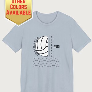 Custom Player Name and Number Water Polo Team Spirit Shirt for Swim Meet Gift Ideas for Waterpolo Team Merch Personalized