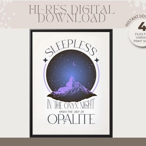 Swift Taylore Opalite Onyx Night Celestial Decor | Instant Digital Download File | Swift Gift Taylor Showgirl Wall Decoration | Printable Poster