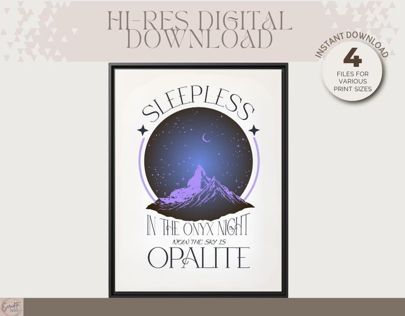 Swift Taylore Opalite Onyx Night Celestial Decor | Instant Digital Download File | Swift Gift Taylor Showgirl Wall Decoration | Printable Poster